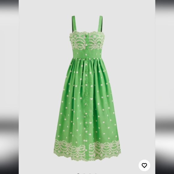 Cider Dresses & Skirts - CIDER Woven Square Neck Floral Embroidery Maxi Dress US Sz 8 NWT